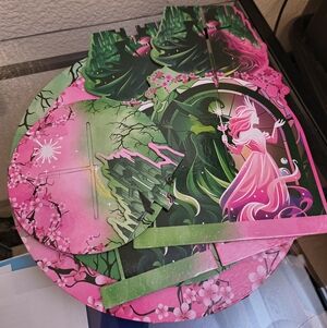 Pink and Green Fantasy Art Puzzle